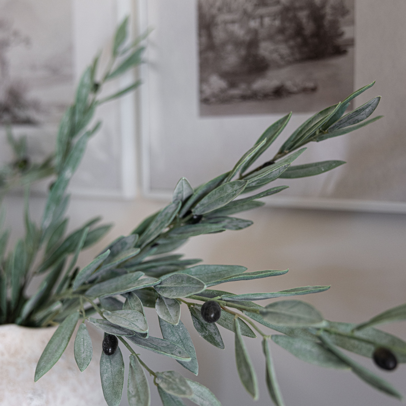 Olive Branches Green Faux Stems: Large
