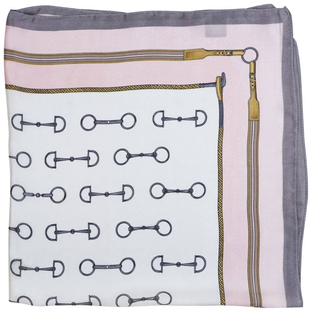 AWST Int'l Satin Snaffle Bit Scarf: Navy