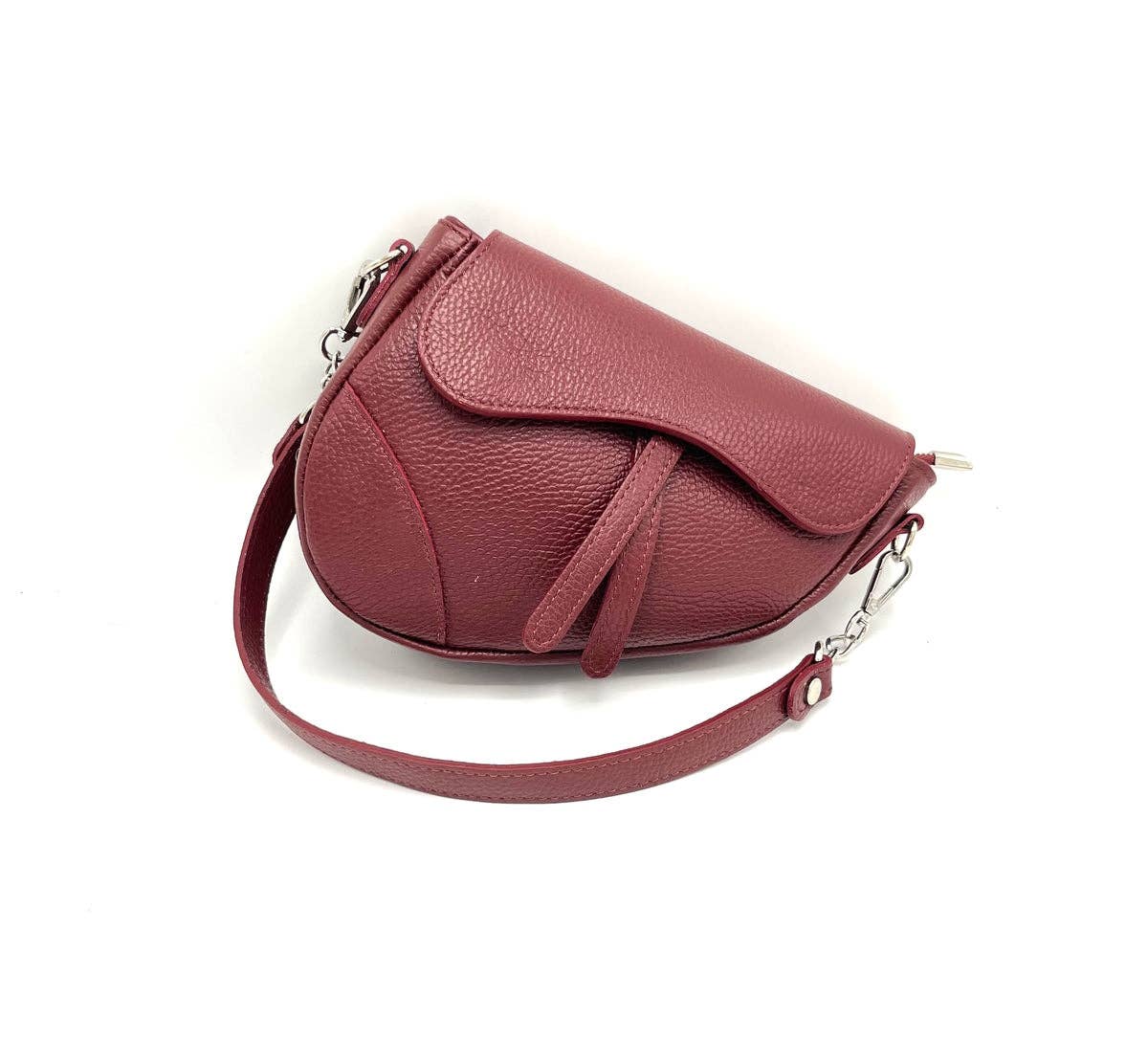 English Saddle Genuine Lather Shoulder Bag ~ Black