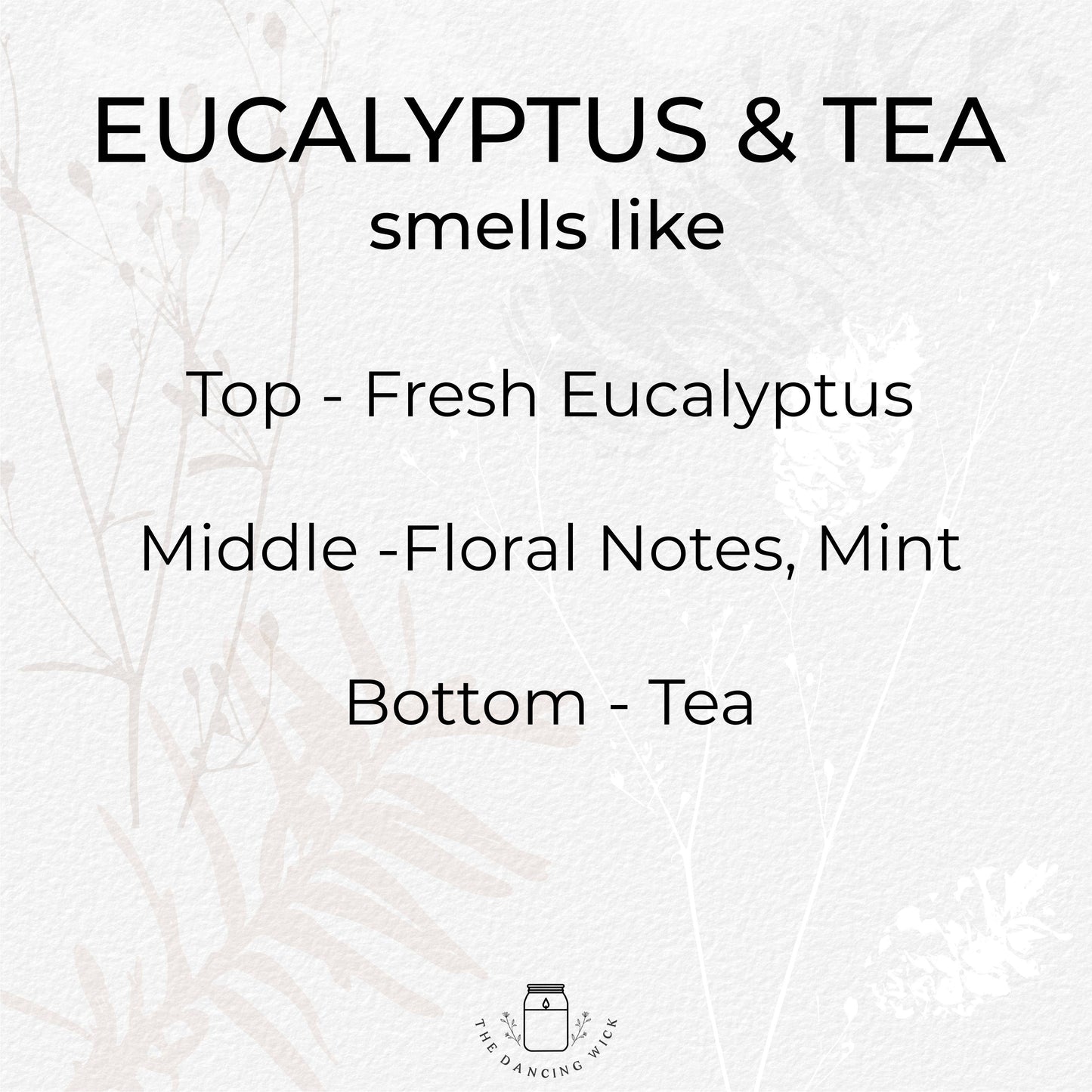 Thank you Gift Candle / Eucalyptus & Tea Scent: Regular 8 oz candle / Eucalyptus & Tea