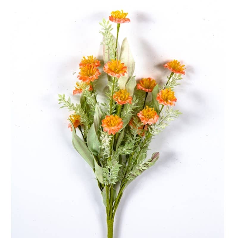 Wild Flower Bouquet With Foam Leaves - Peach Hue