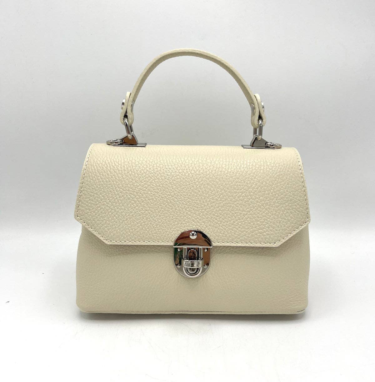 Genuine leather shoulder bag, for women, made in Italy ~ Camel