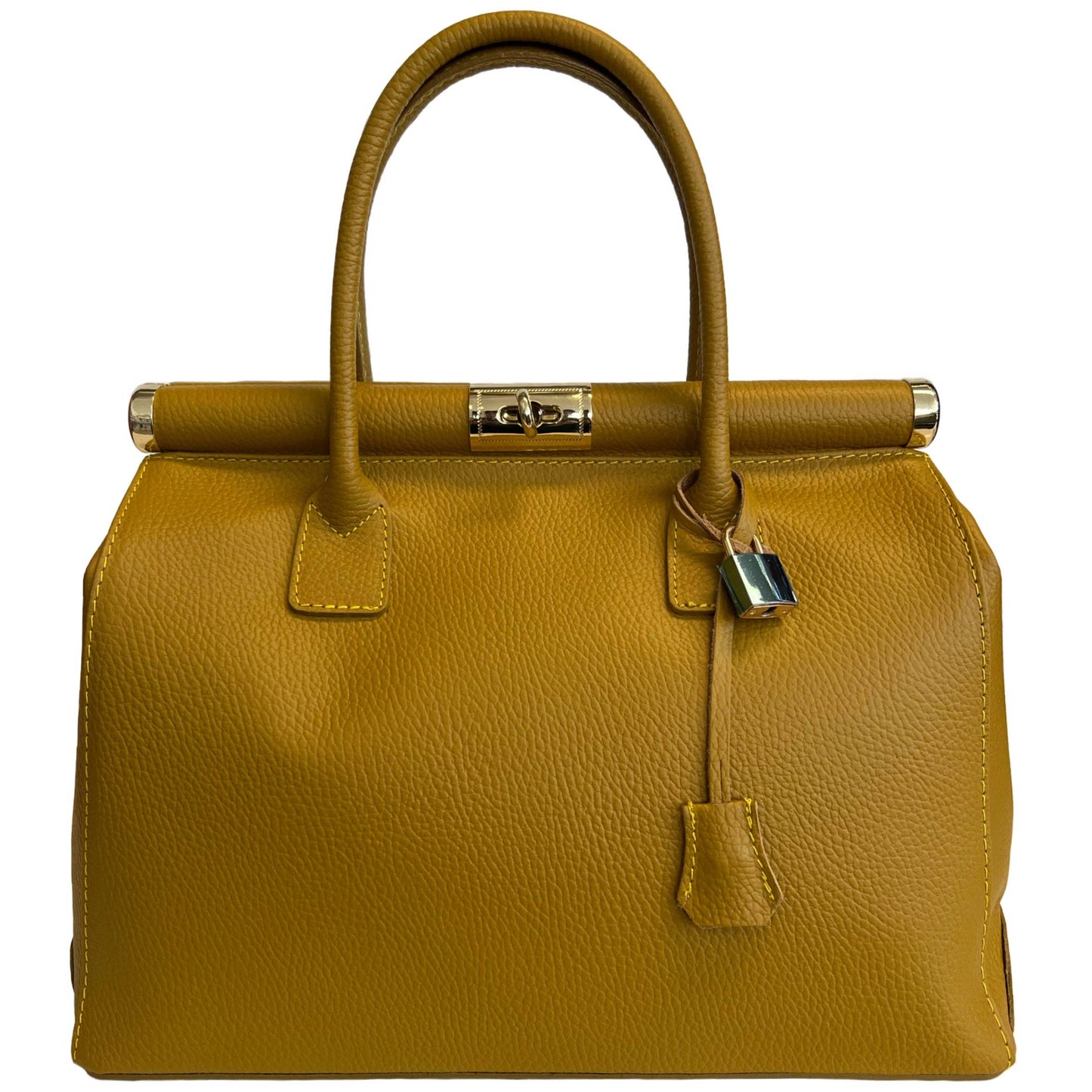 Modarno Handbag Women's Leather Handbag with Shoulder Strap: Beige Leather