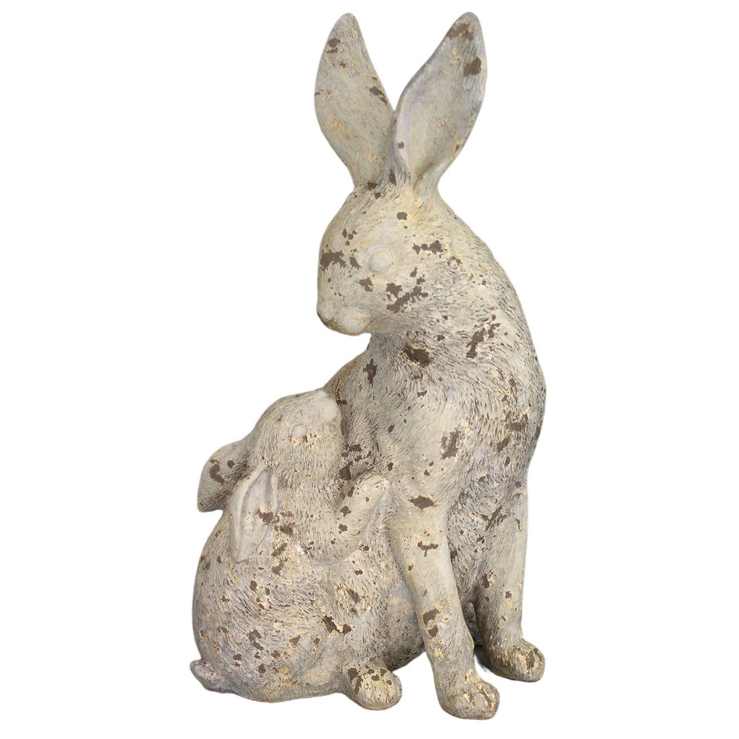 Resin Mama & Baby Standing Bunnies