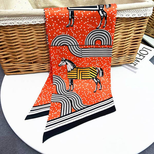 Orange Bow Scarf – Dotted Trotter Collection