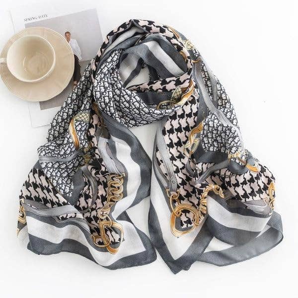Equestrian Gray Scarf – Stirrup Collection