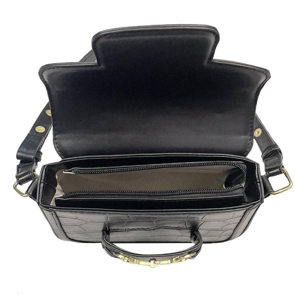 AWST Int'l Snaffle Bit Shoulder Bag: Black / STD