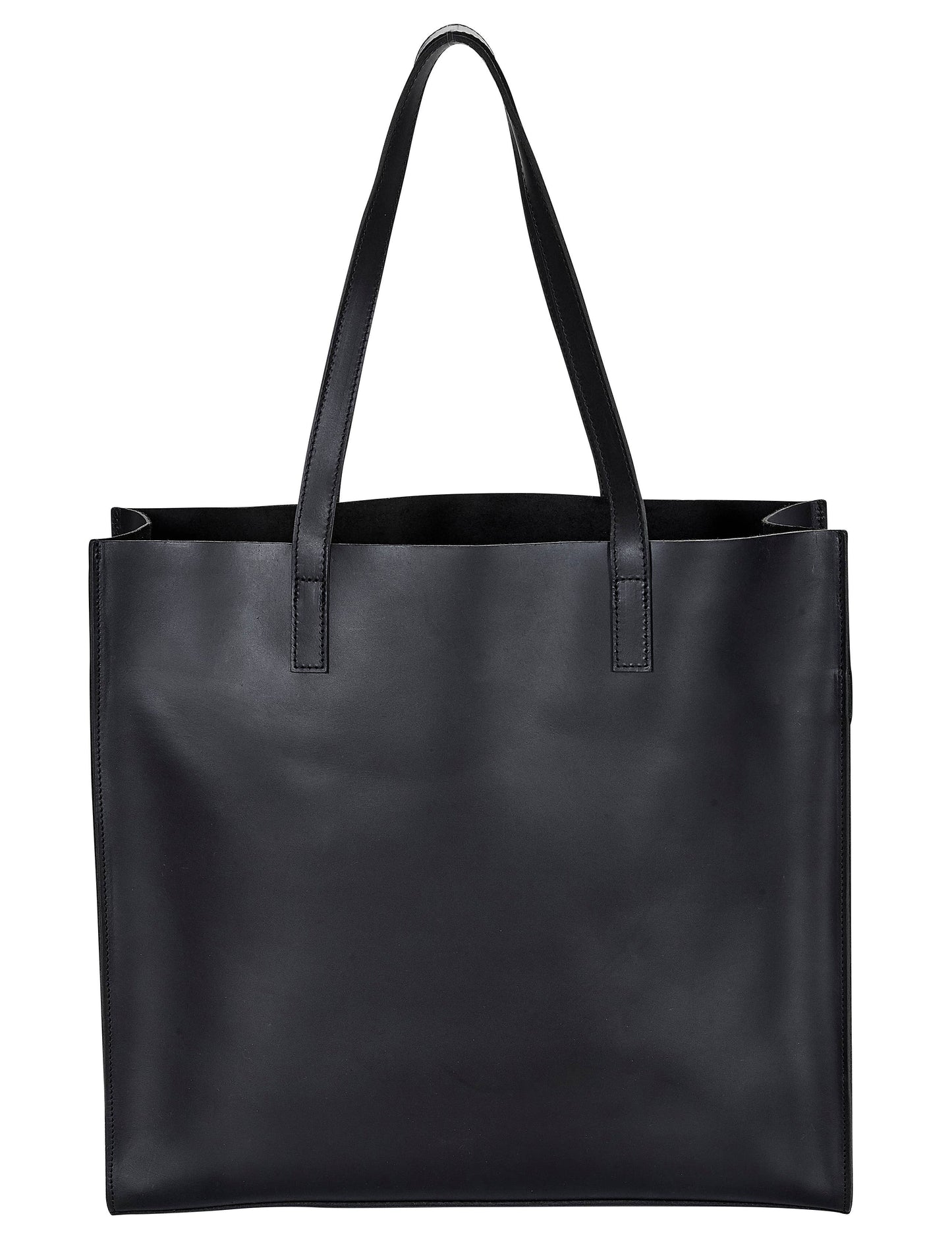 AWST Int'l Snaffle Bit Leather Tote Bag: Black / STD