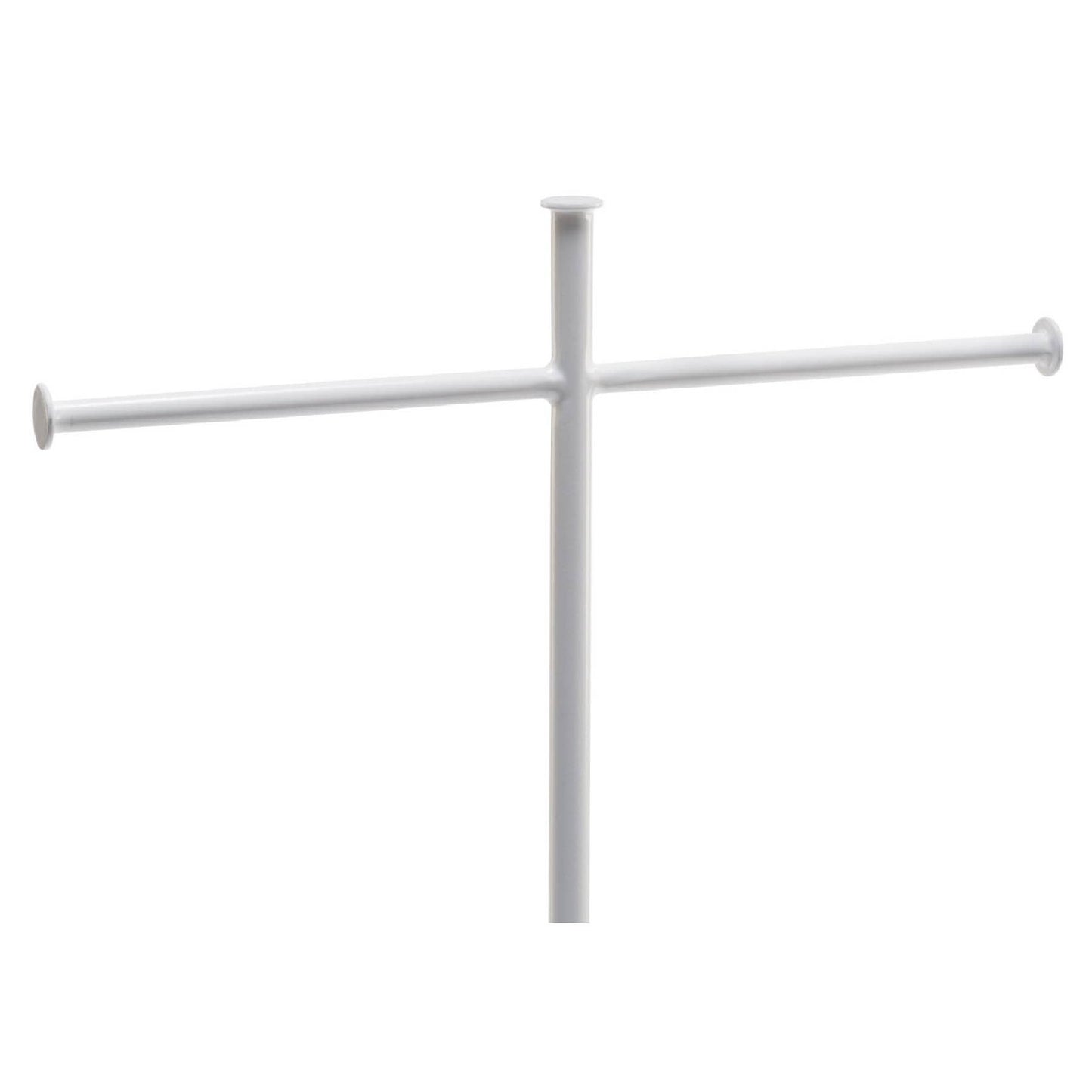 T-Bar Metal Necklace and Scarf Stands: Black / 22.25" Tall