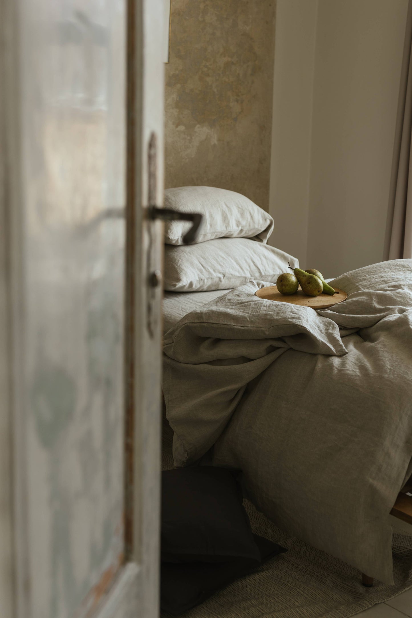 Natural Melange Washed Linen Pillowcase: US King | 51x91 cm