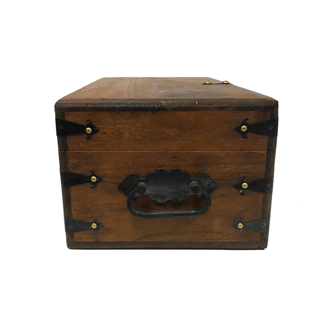 Teak Wood Captain's Writing Chest