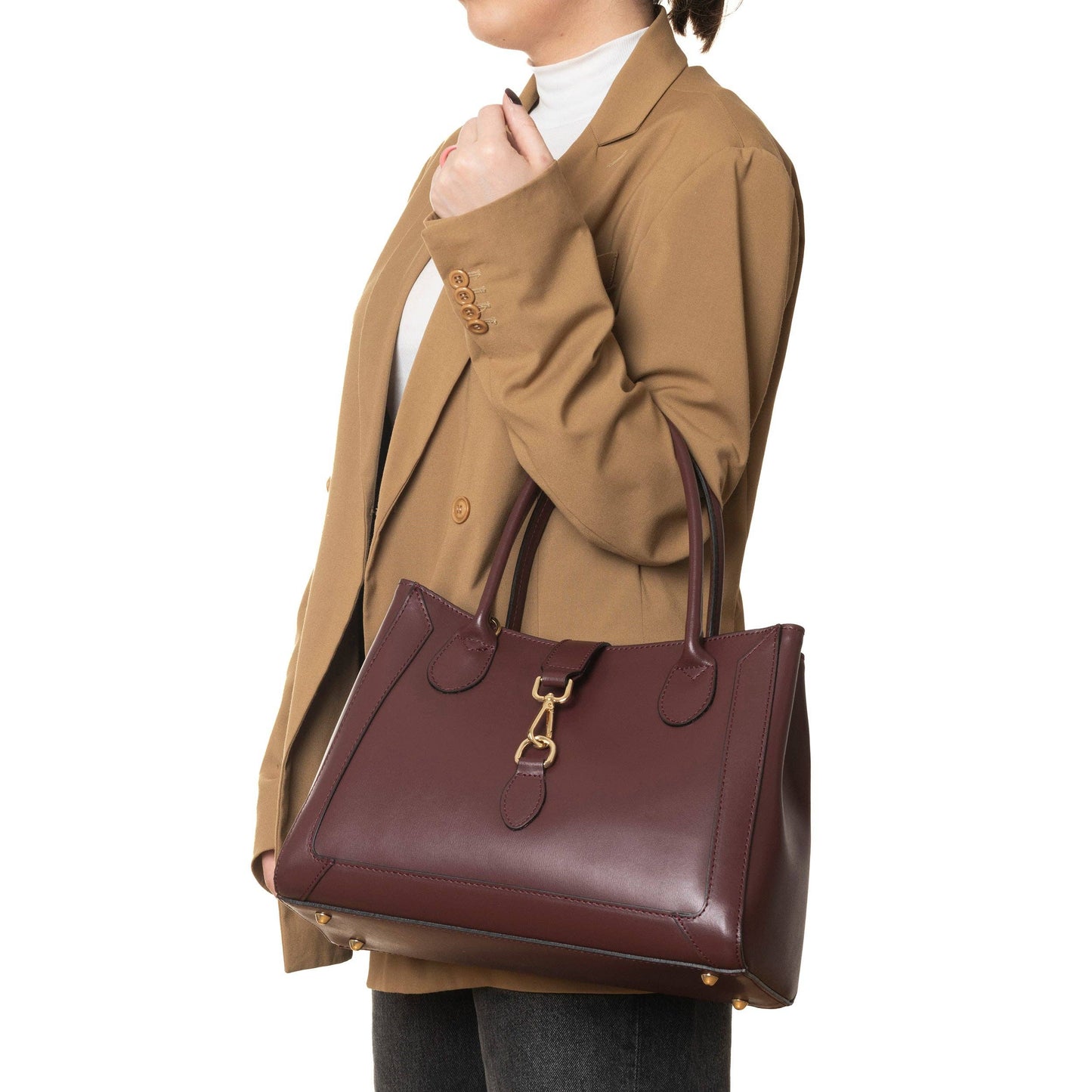 ITALIAN CUOIO TOTE: MORO (MED BROWN)