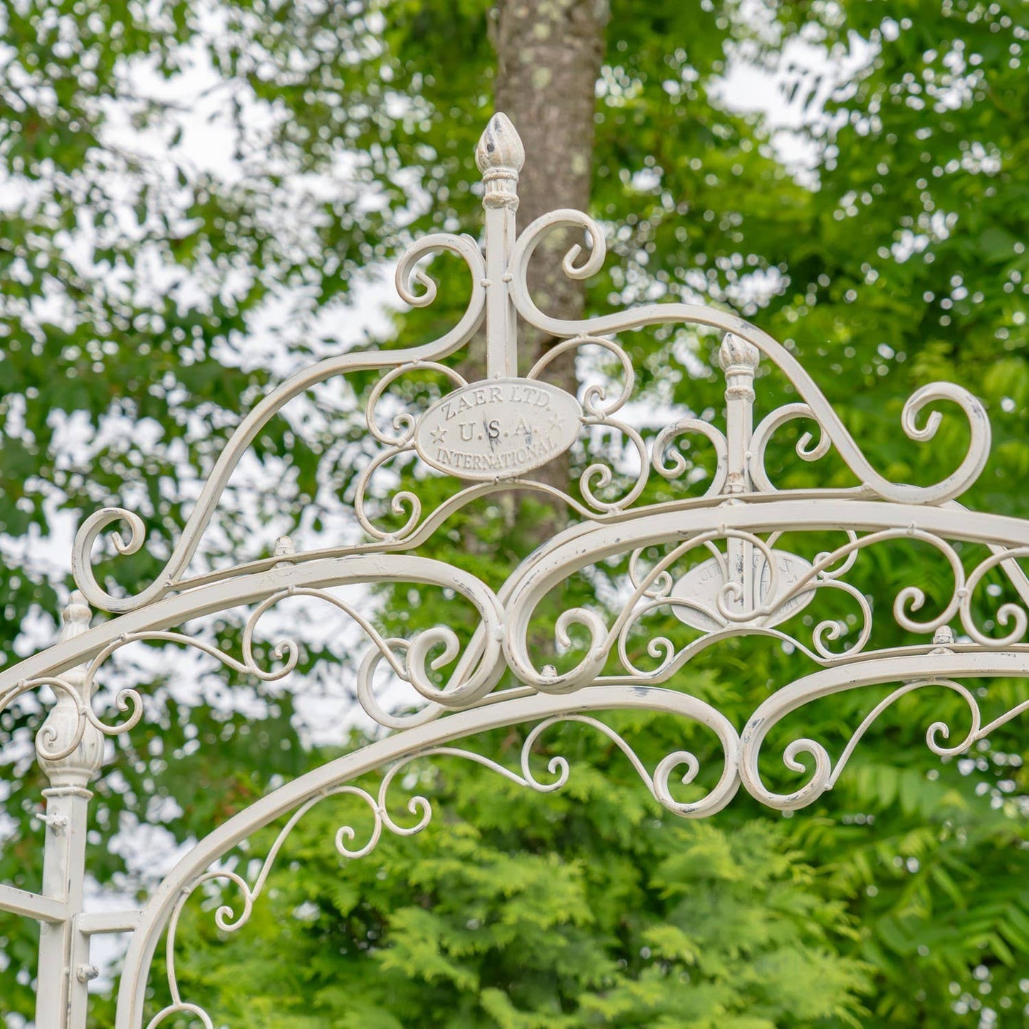 7.5ft. Tall Four Tier Standing Shelf "Stephania" : White