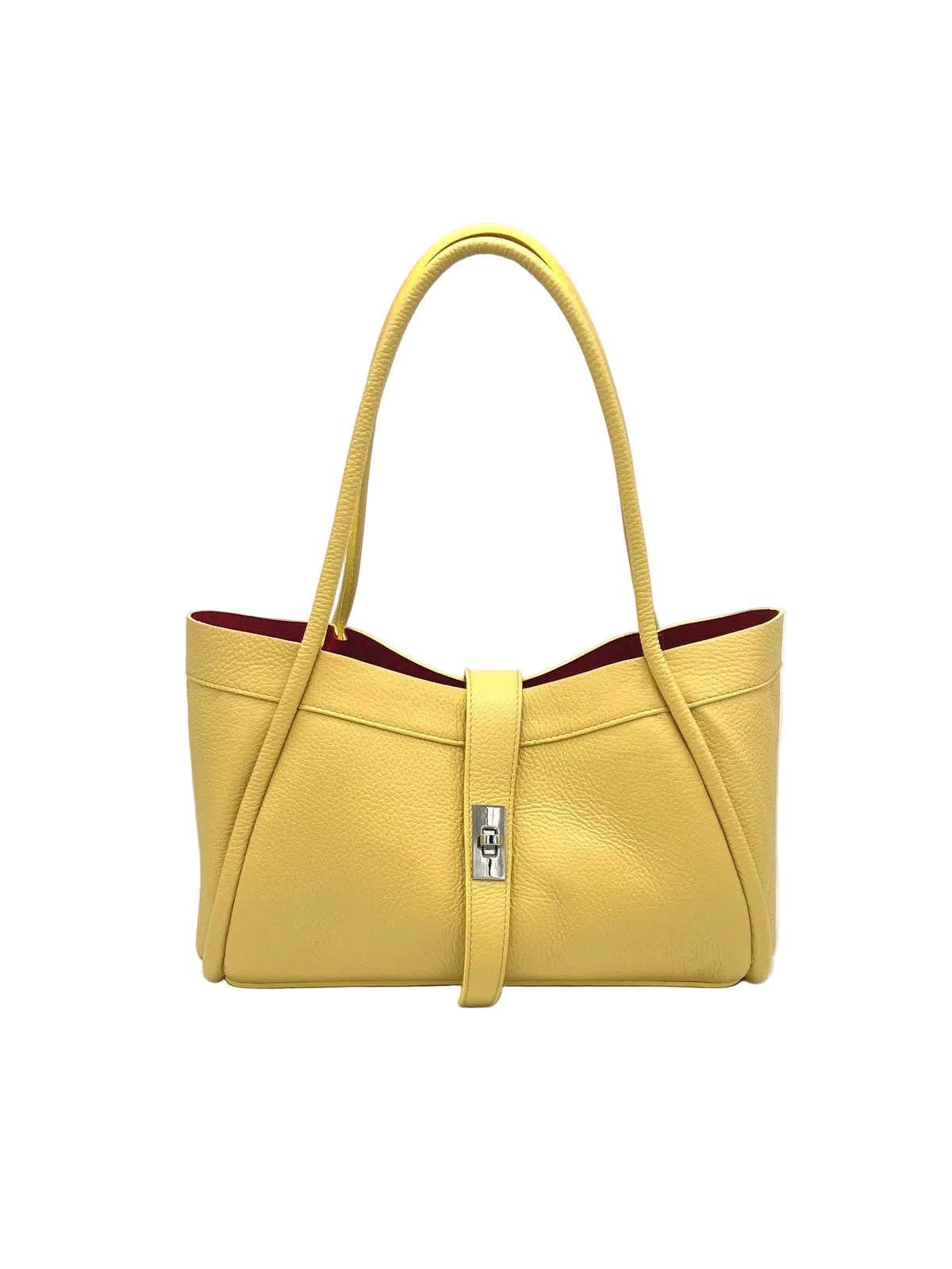 Women's Genuine Leather Handbag with Crossbody Strap, Made in Italy, art. 112724: Dark Blue
