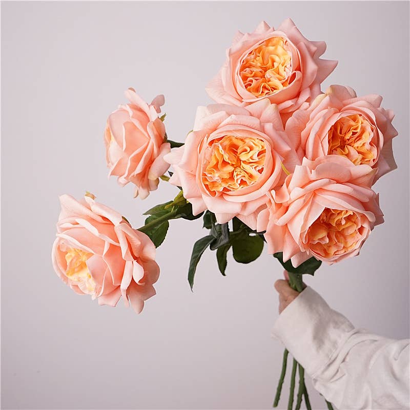 27"-Lux Faux Juliet Rose-Moisturizing Finish-5"Bloom: Rich Red