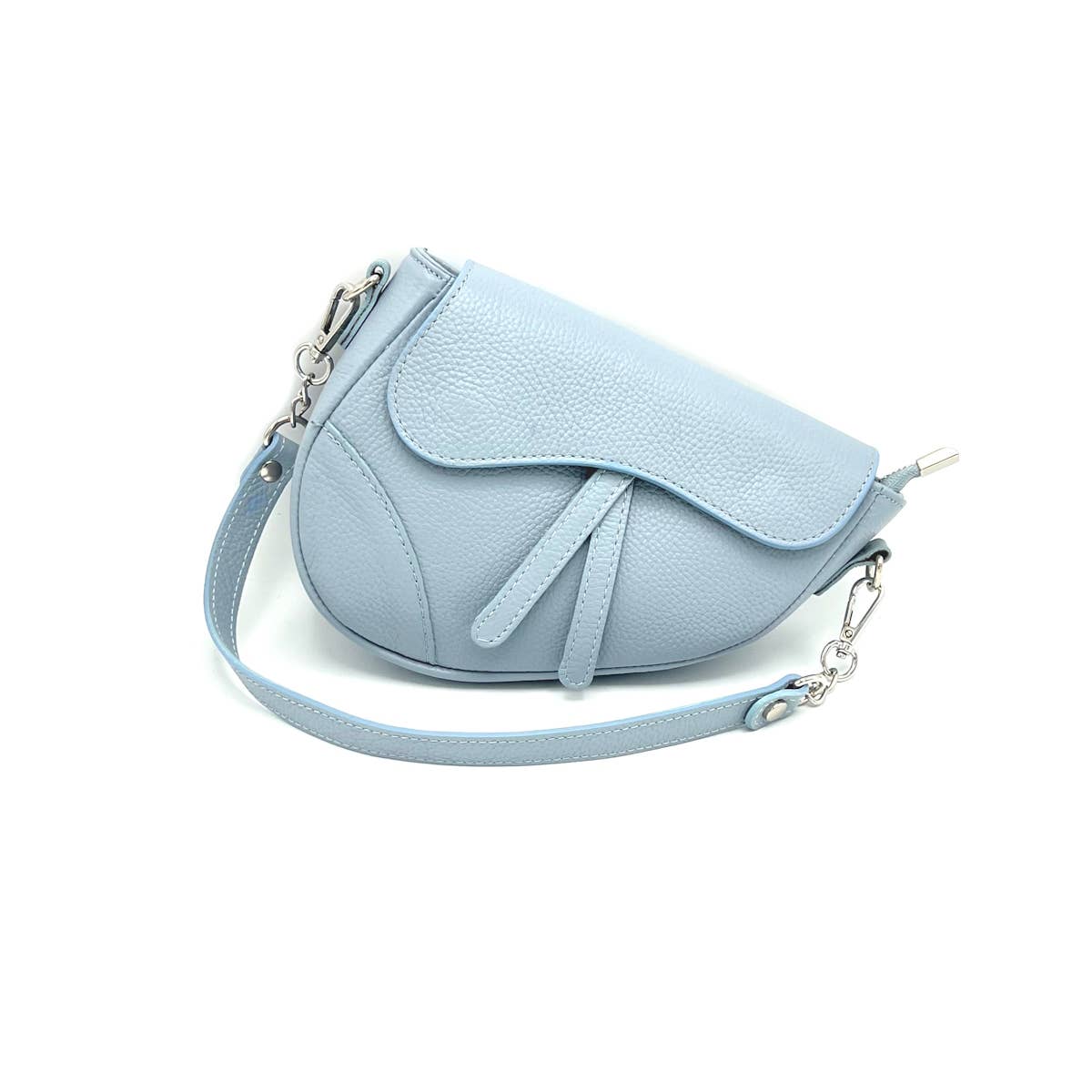 Genuine leather shoulder bag, Made in Italy, art. 112436: Dark Blue