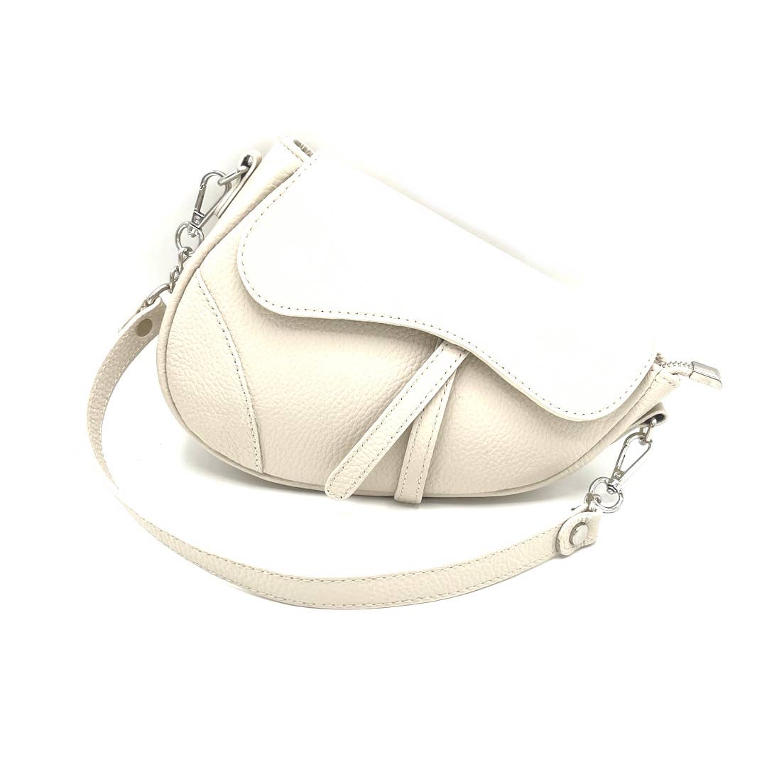 Genuine leather shoulder bag, Made in Italy, art. 112436: Red