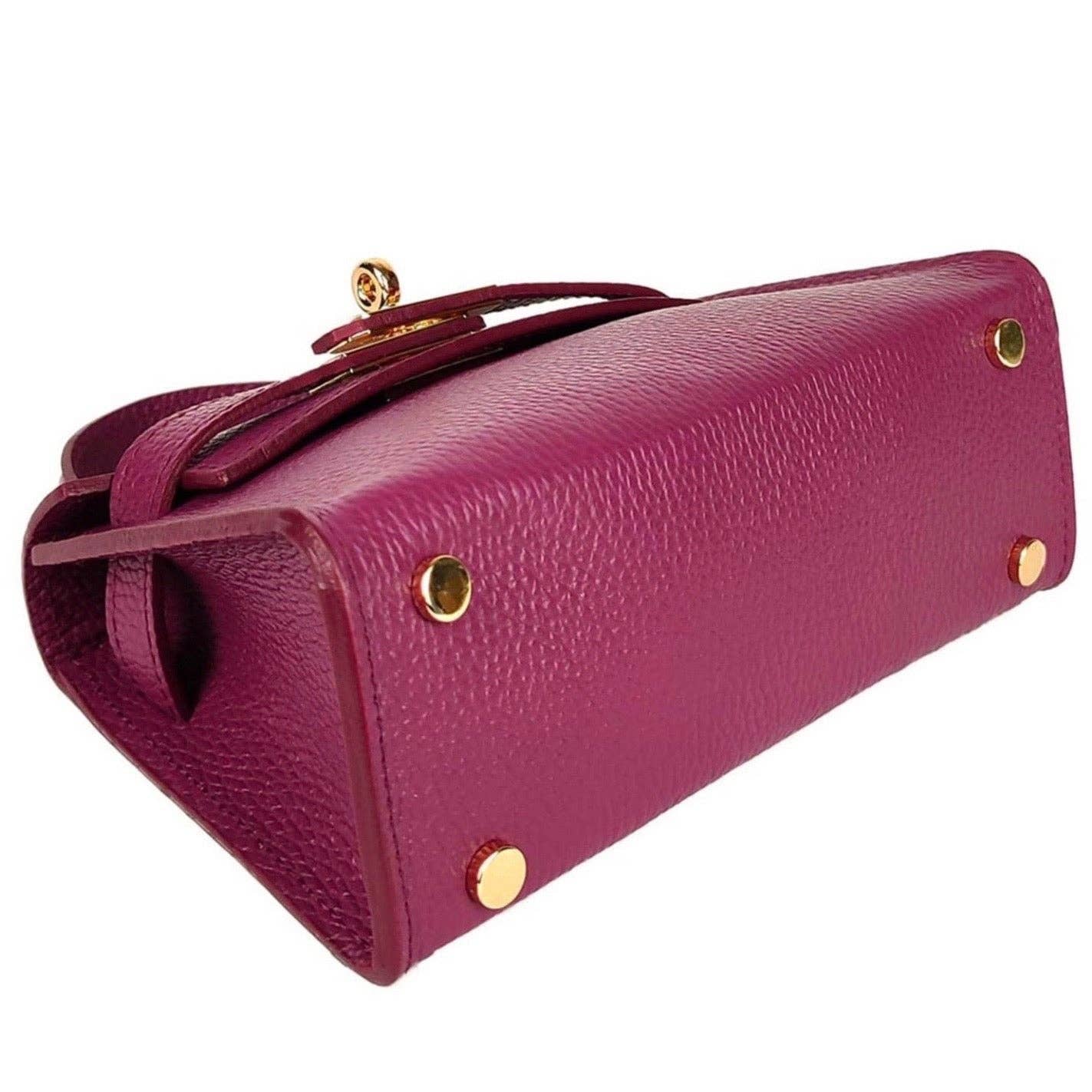 Modarno Dollarno Women's Handbag “Kelly” in genuine leather 21x8x14 cm: Rosso