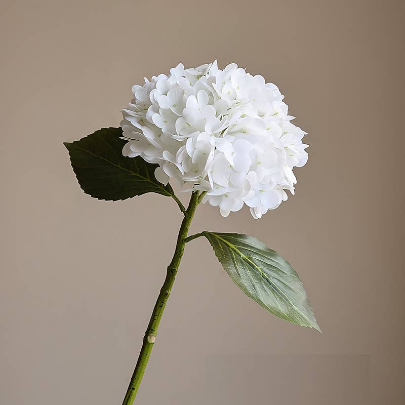 22" Large Bloom Ultra Realistic Real Touch Hydrangea: Vintage Grey Plum