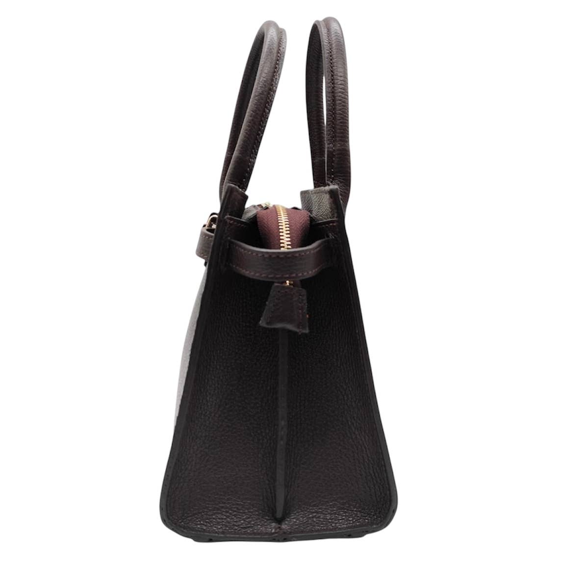 Modarno "Gina" handbag and shoulder bag in genuine leather 28x14x20cm: Rosso