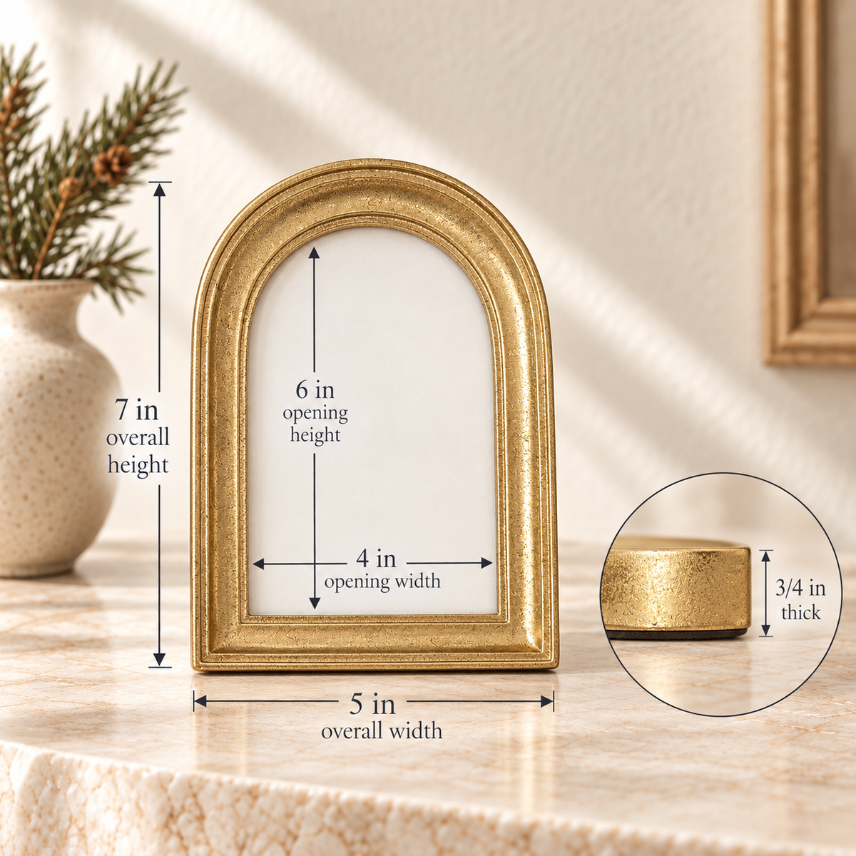 Gold Arch Framed Vintage Style Christmas Soldier Art Print