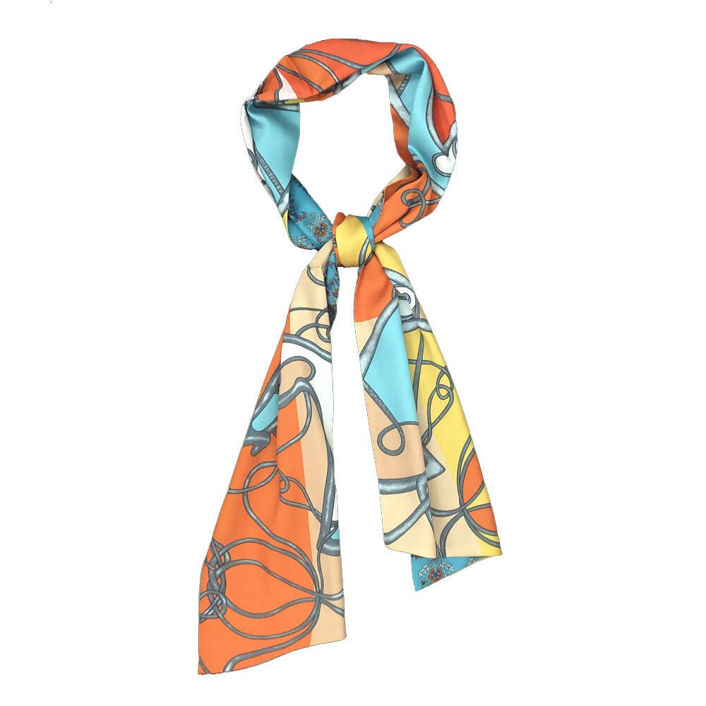 Blue Bow Scarf – Swirling Horse Collection