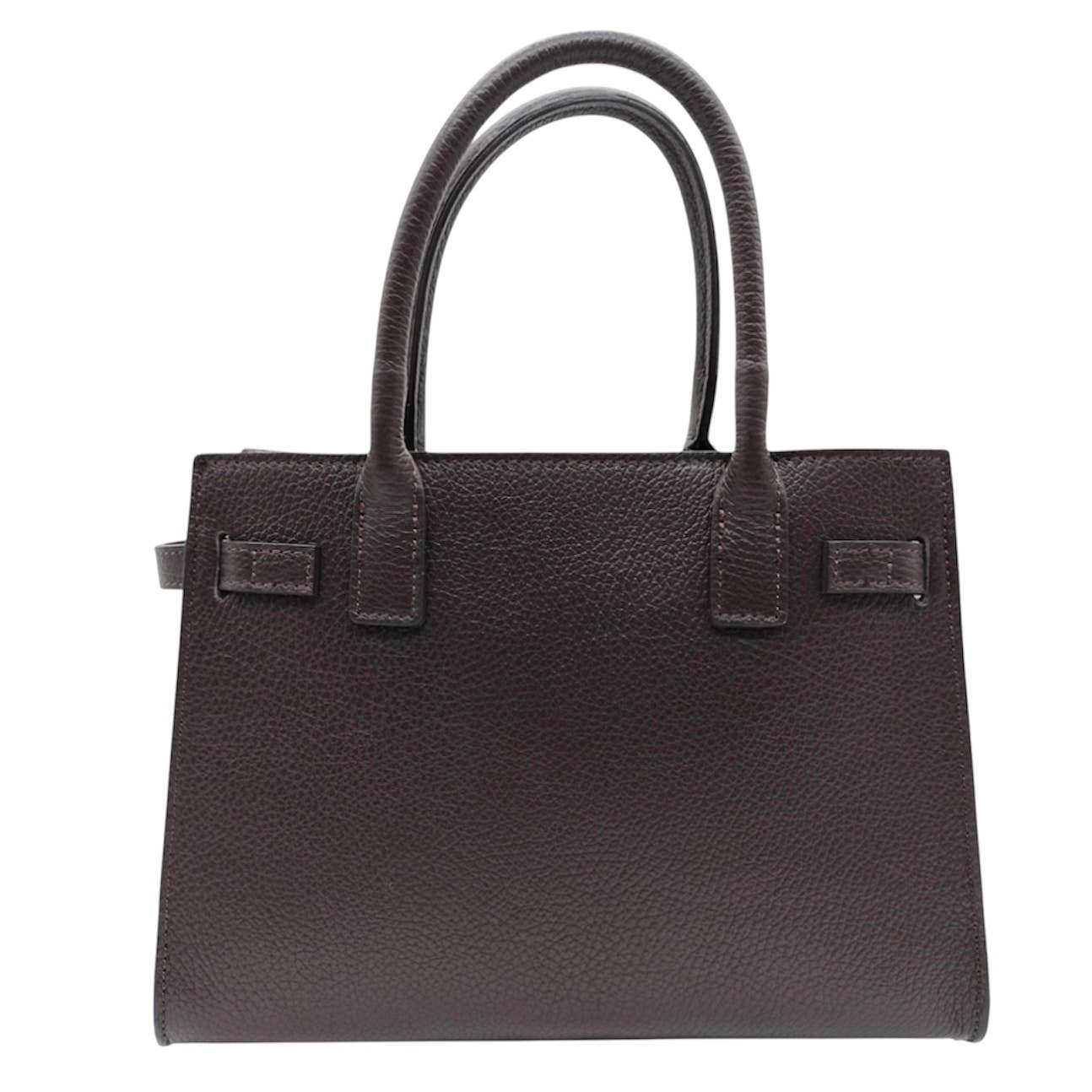 Modarno "Gina" handbag and shoulder bag in genuine leather 28x14x20cm: Dark Brown