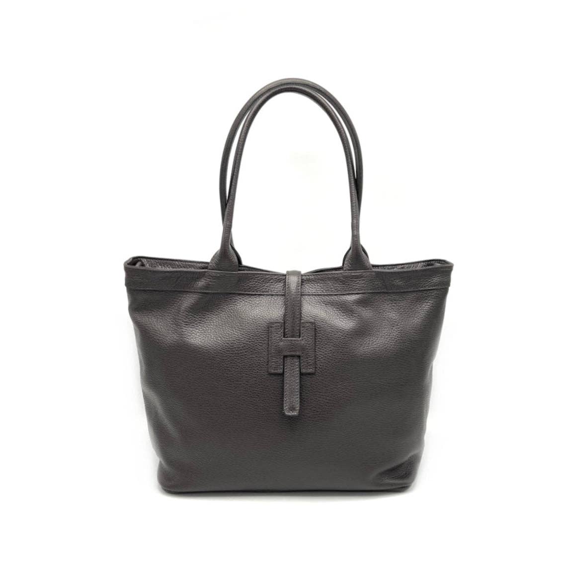 Genuine leather shoulder bag, Made in Italy, art. 112605: Dark Red