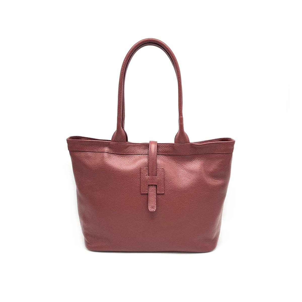 Genuine leather shoulder bag, Made in Italy, art. 112605: Dark Red