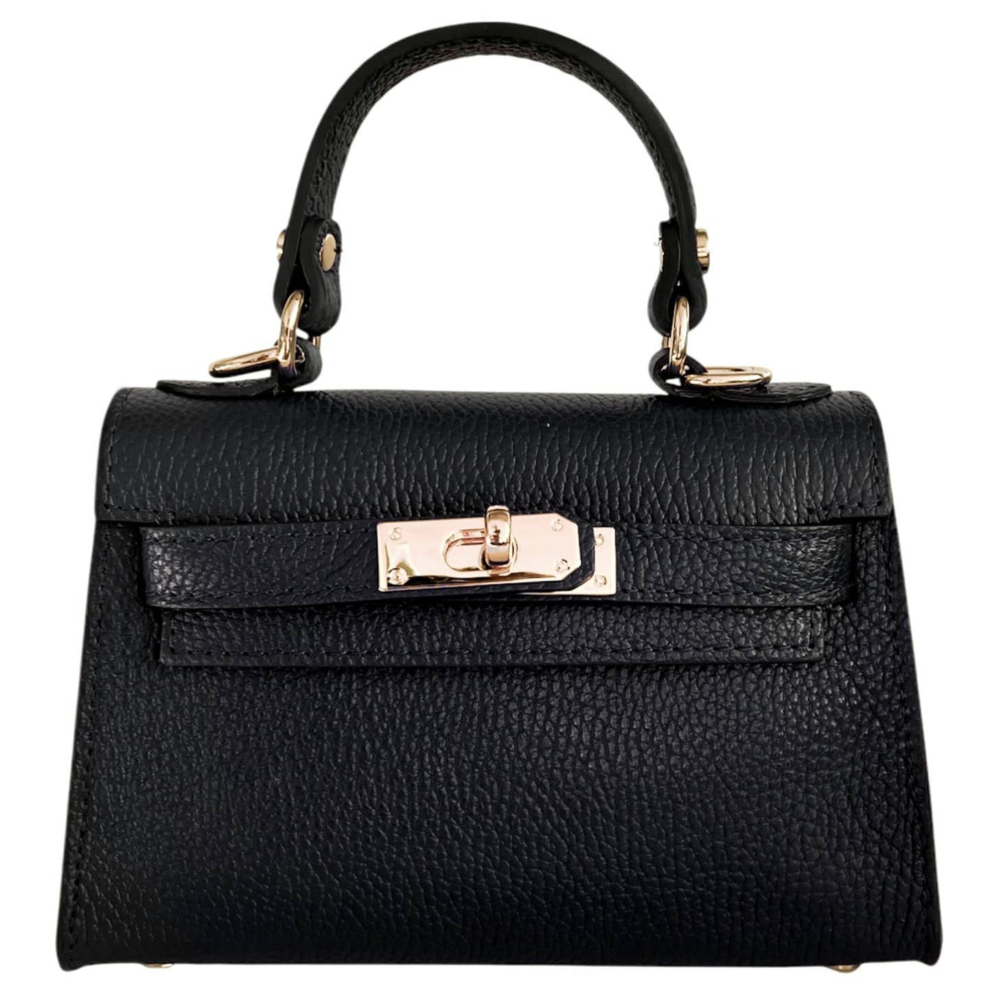 Modarno Dollarno Women's Handbag “Kelly” in genuine leather 21x8x14 cm: Rosso
