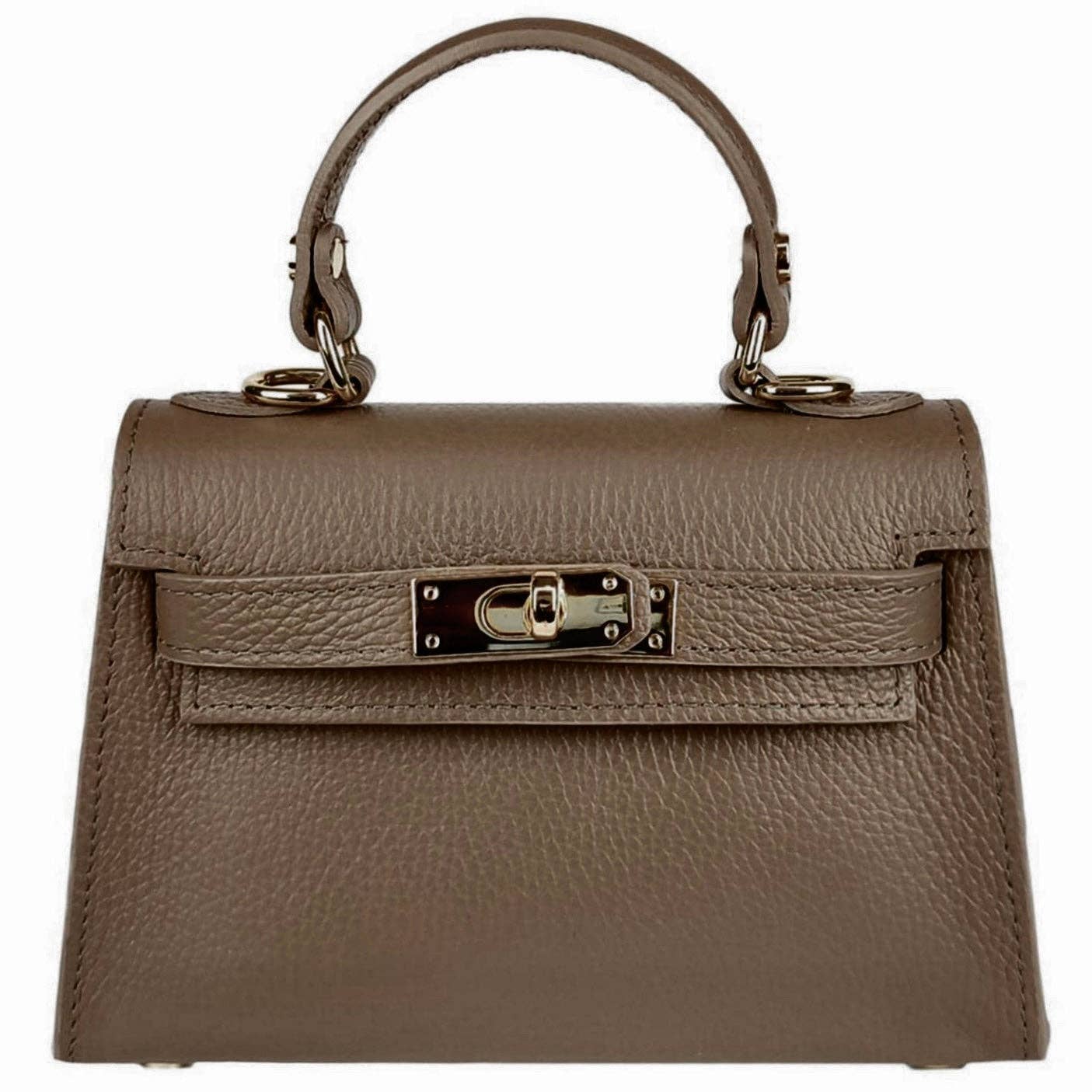 Modarno Dollarno Women's Handbag “Kelly” in genuine leather 21x8x14 cm: Rosso