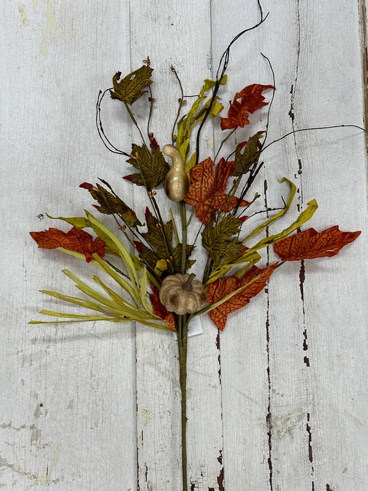 GOURD AND LEAF SPRAY, 25 IN.