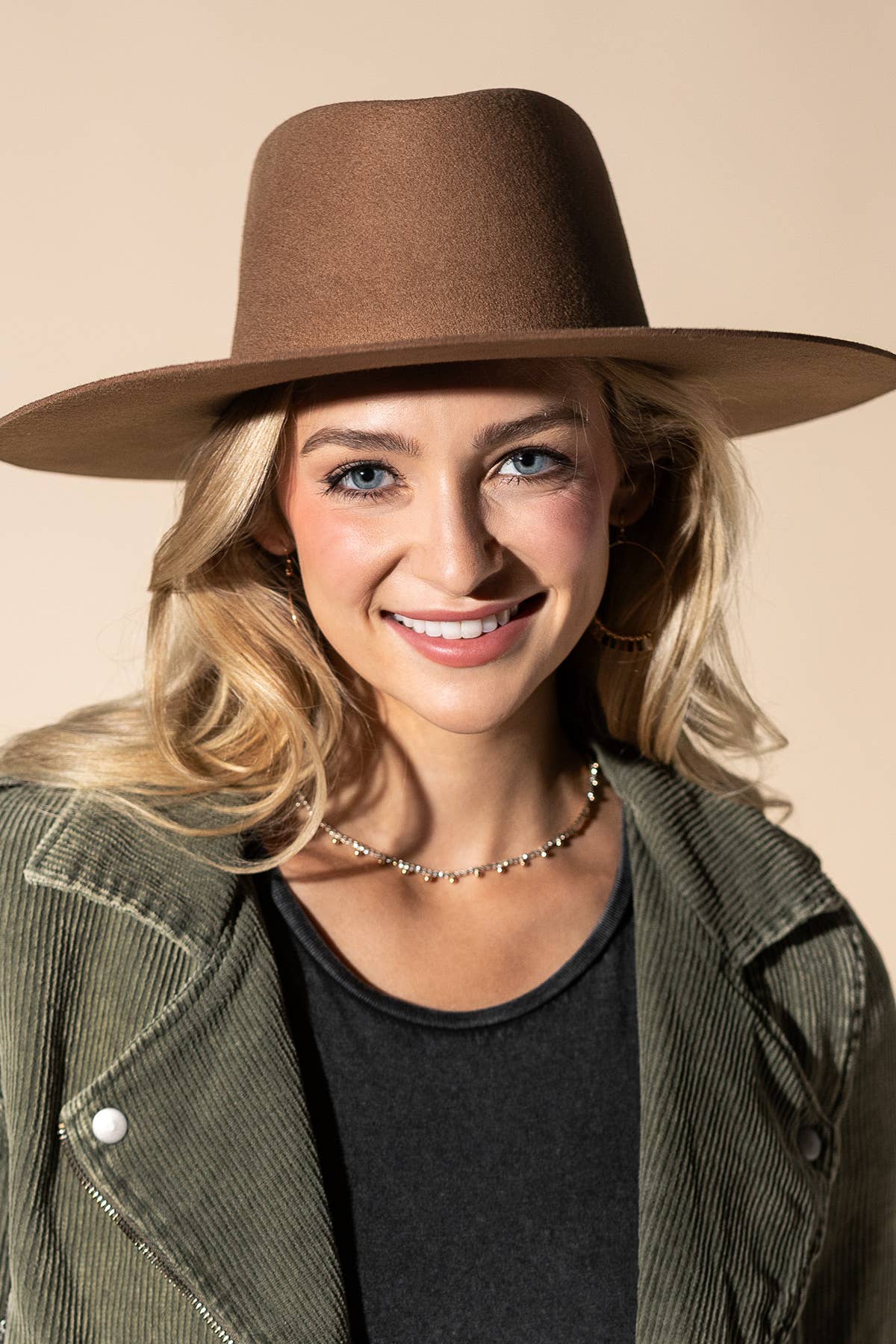 100% Australian Wool Triangular Panama Hat-Blank: RASPBERRY / OS
