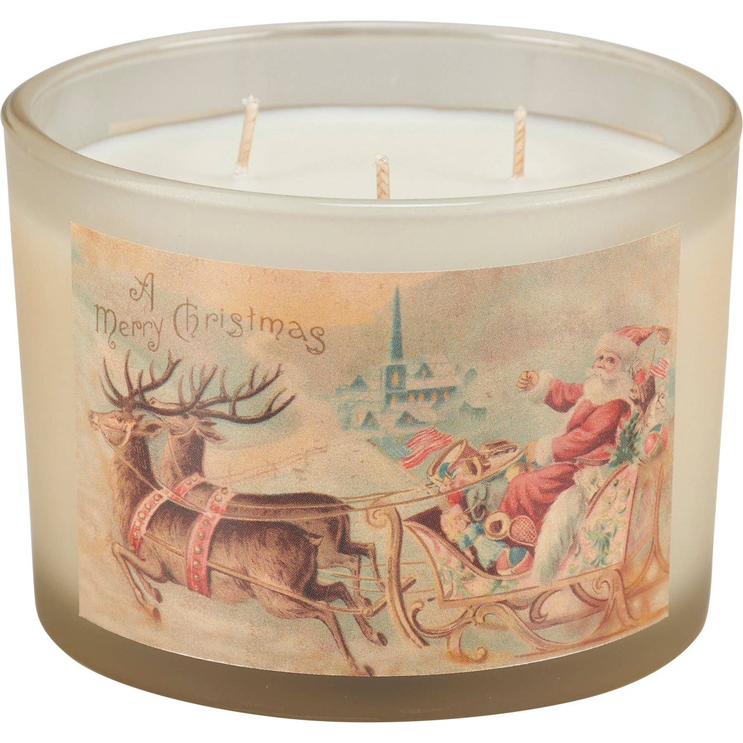 Vintage Santas Candle Set
