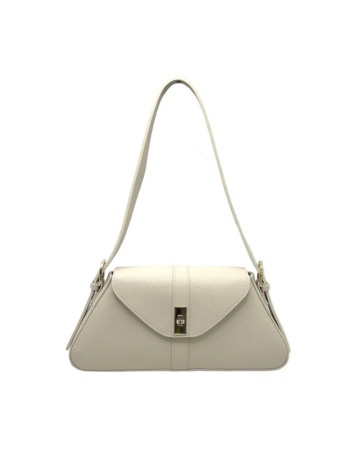 Women's Genuine Leather Shoulder Bag, Made in Italy, art. 112749: Pink