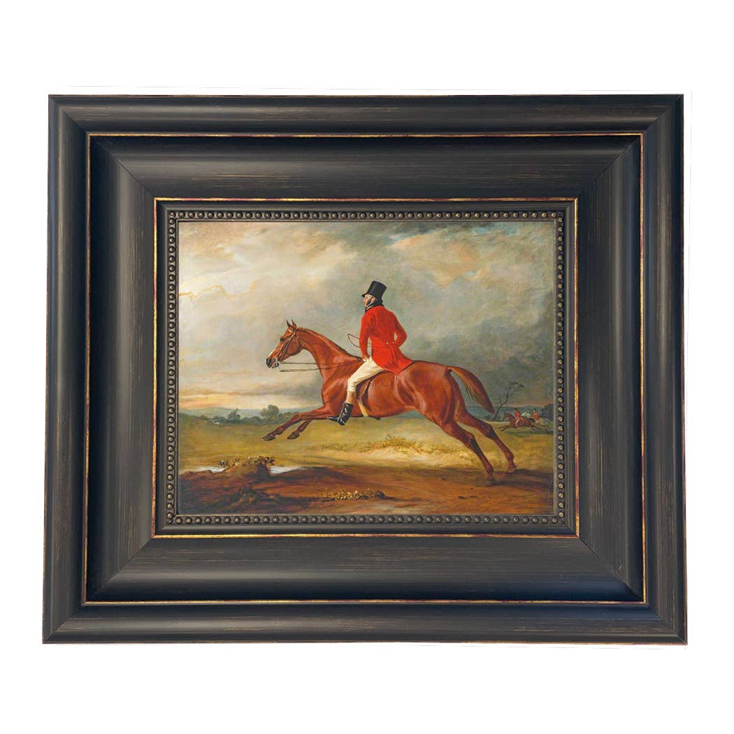 Major Healey Wearing Raby Hunt Uniform Framed Painting Print: Gold Florentine Leaf / 5" x 6"