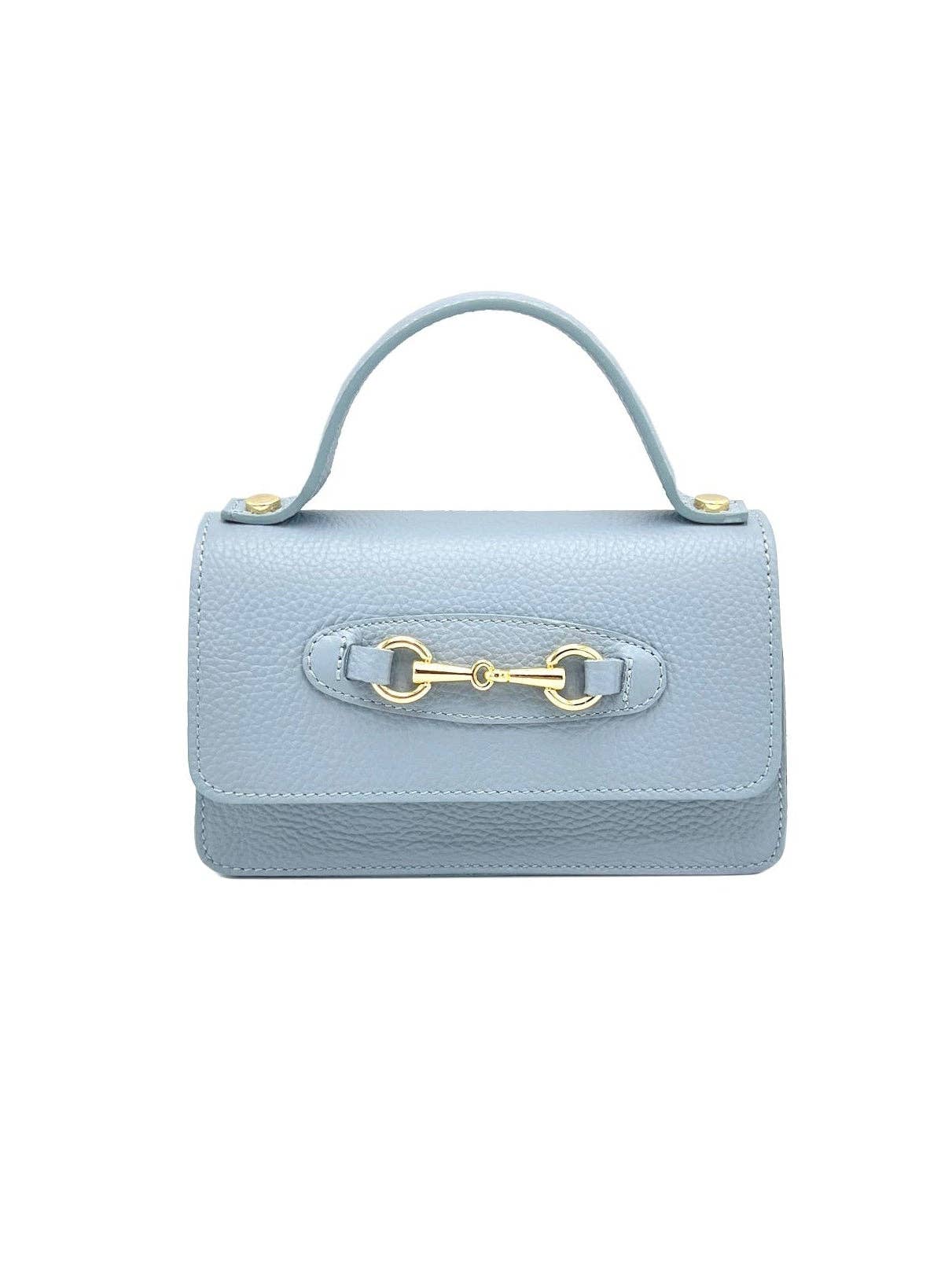 Women's Genuine Leather Handbag with Chain, Made in Italy, art. 112569New: Yellow