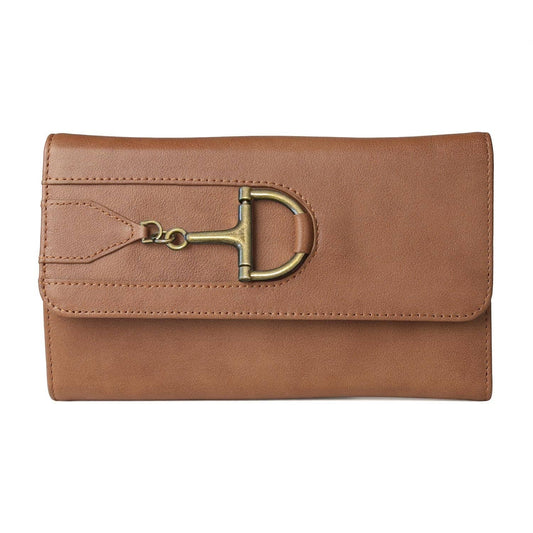 AWST Int'l Dee-Bit 3-Fold Leather Wallet: Brown