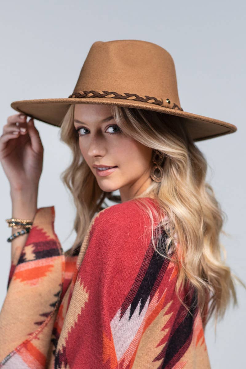 100% Wool Panama Hat & Braid: Grey / OS