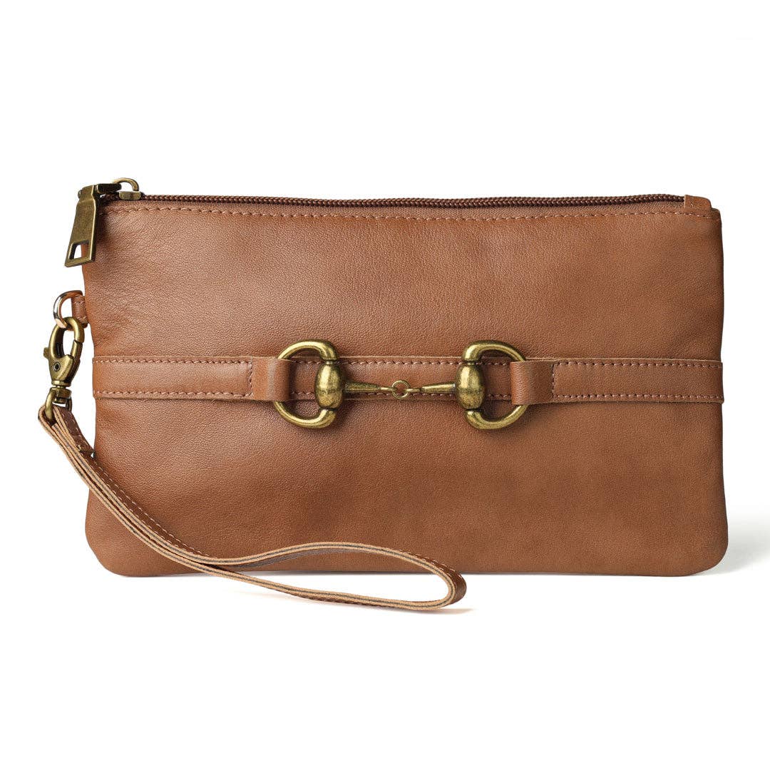 AWST Snaffle Bit Clutch Bag: Brown