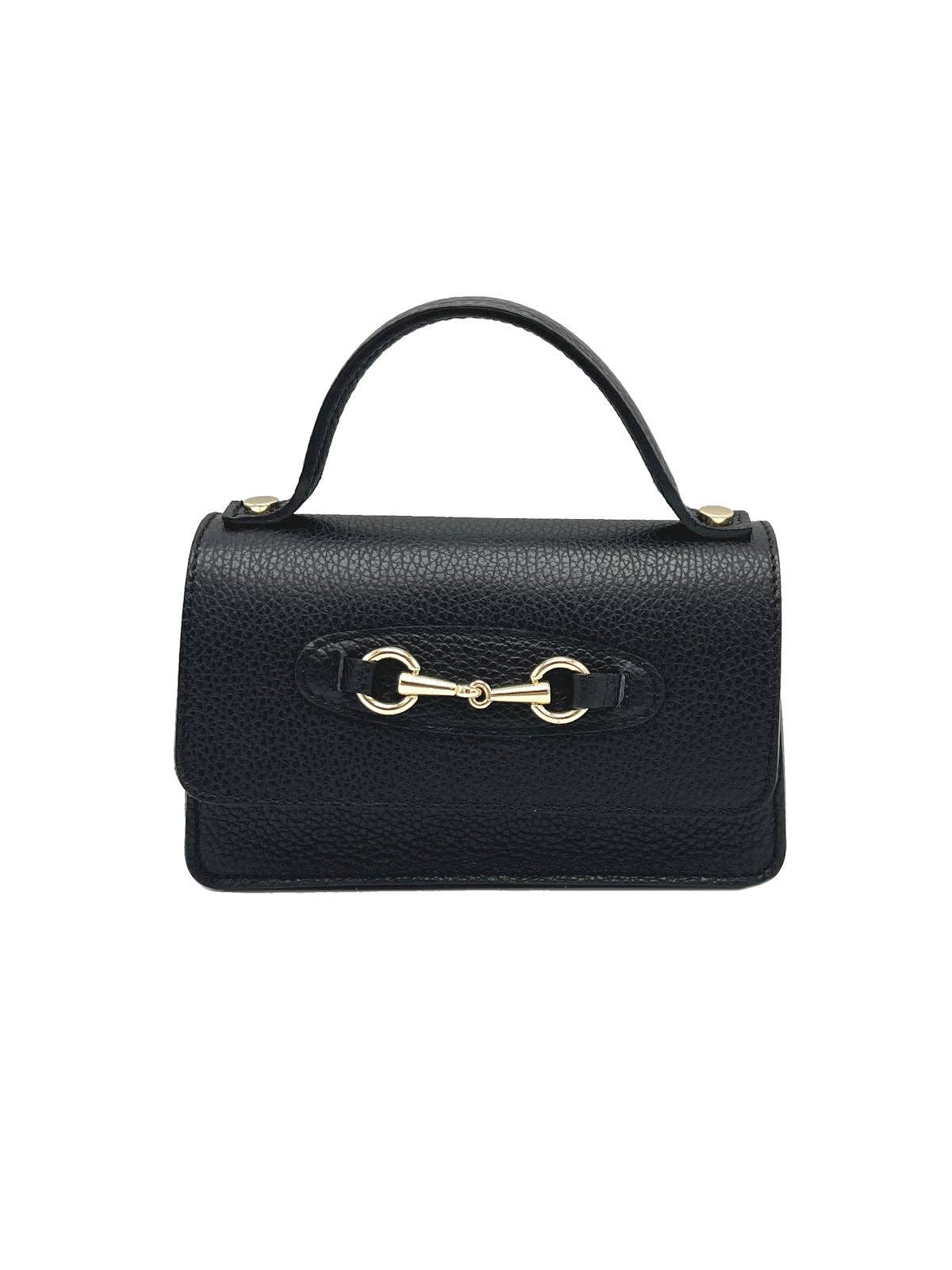 Women's Genuine Leather Handbag with Chain, Made in Italy, art. 112569New: Yellow