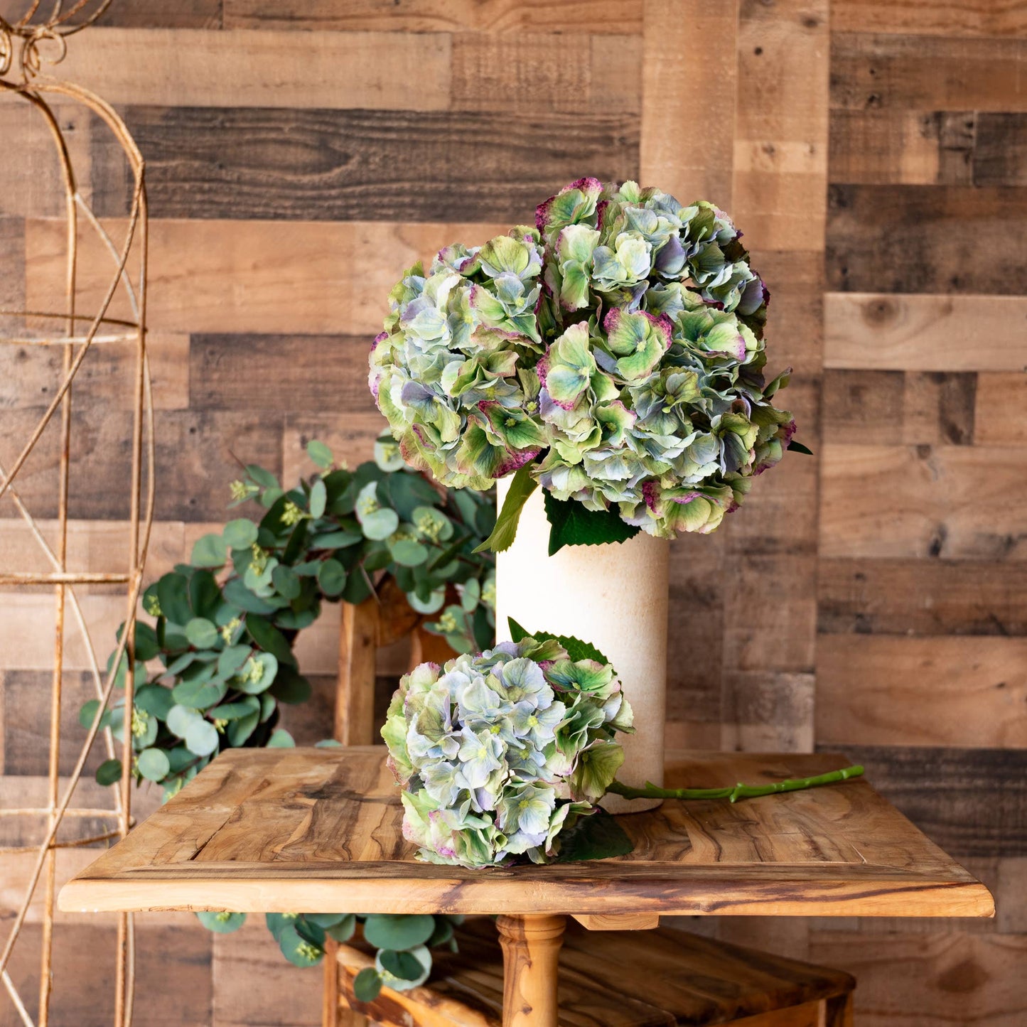 Real Touch Hydrangea - 20 Inch - Antique Green