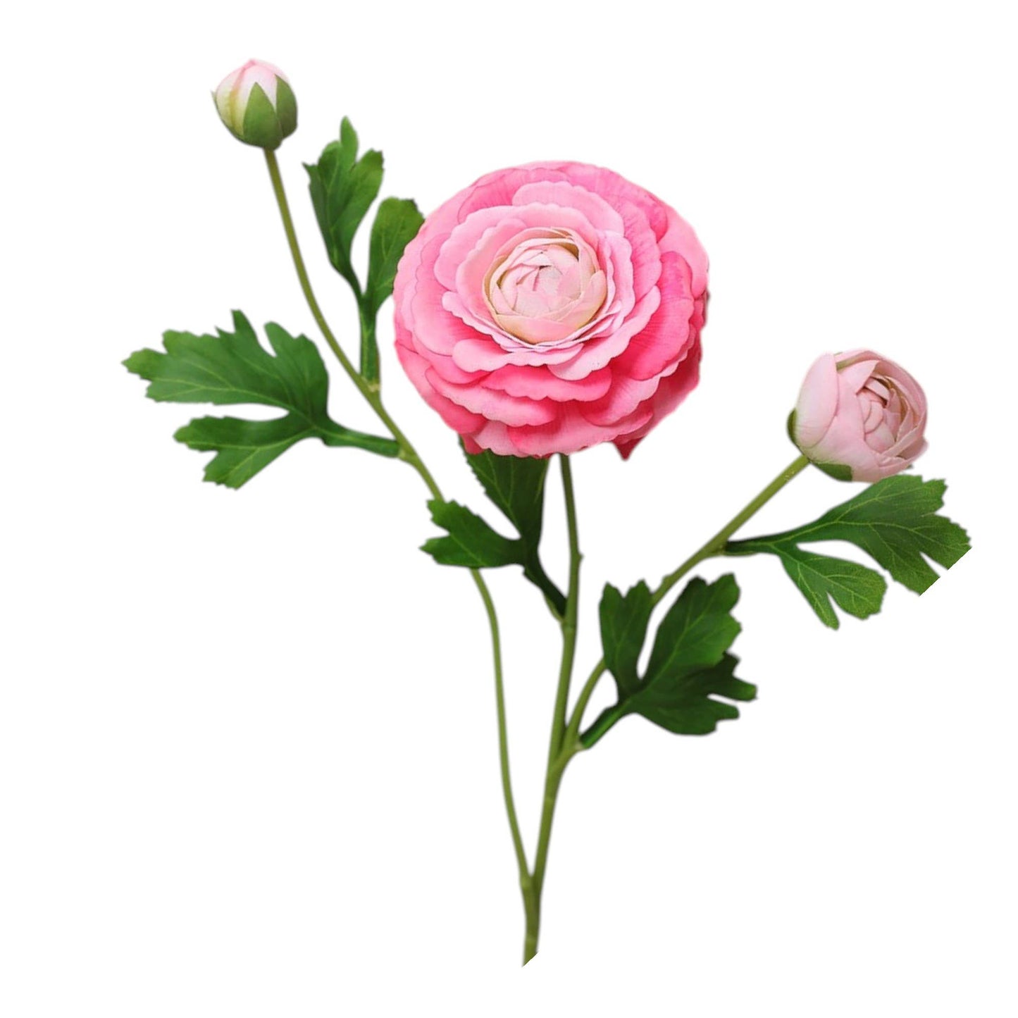 18"-Ultra Realistic Artificial Real Touch Ranunculus: Soft Coral Peach