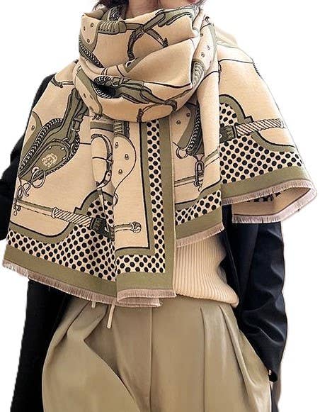 Green / Tan Harness Reversible Wrap