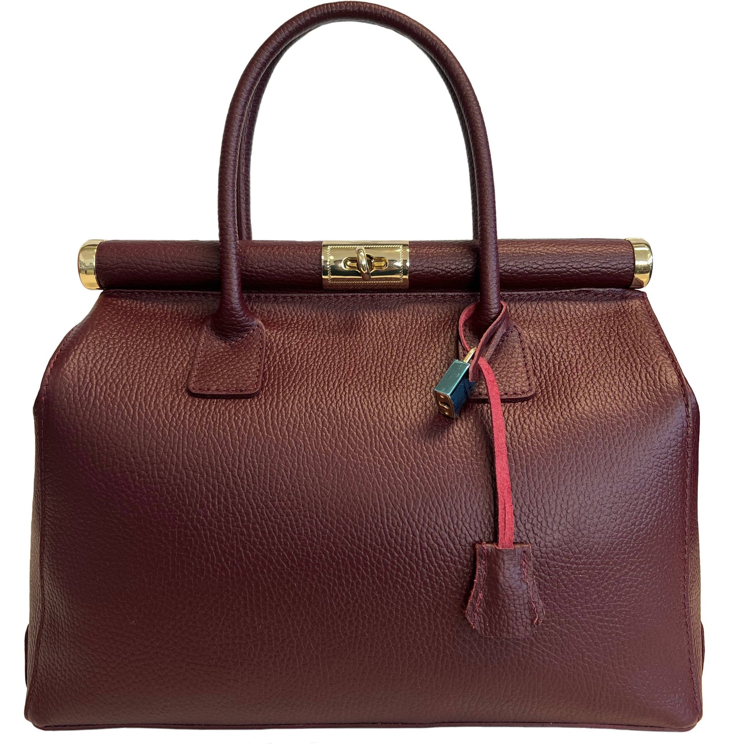 Modarno Handbag Women's Leather Handbag with Shoulder Strap: Beige Leather