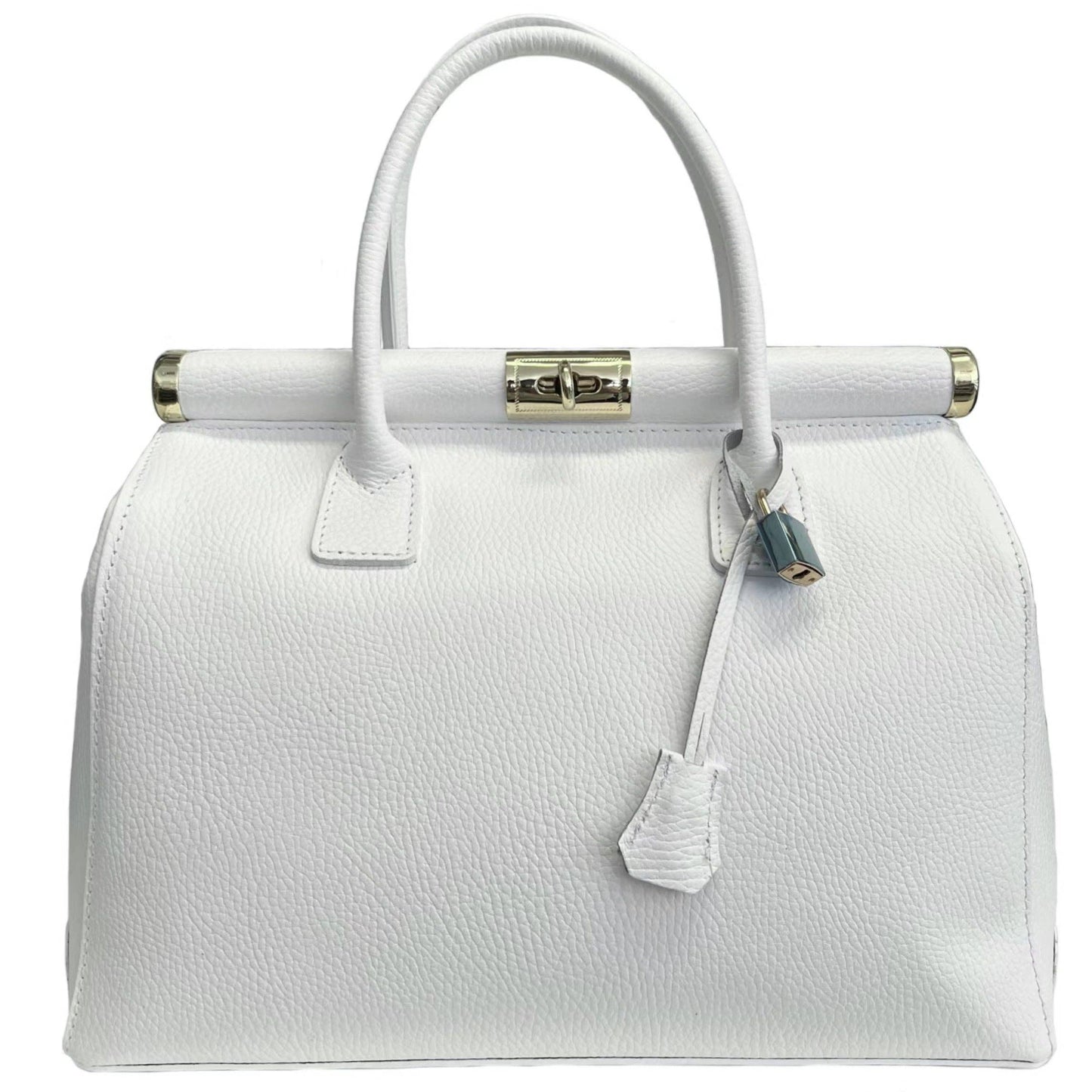 Modarno Handbag Women's Leather Handbag with Shoulder Strap: Beige Leather