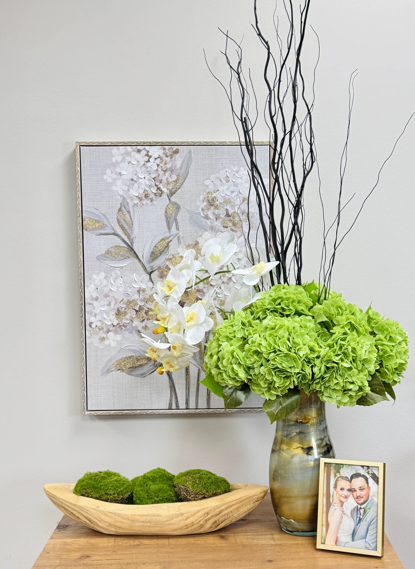 22" Large Bloom Ultra Realistic Real Touch Hydrangea: Vintage Grey Plum