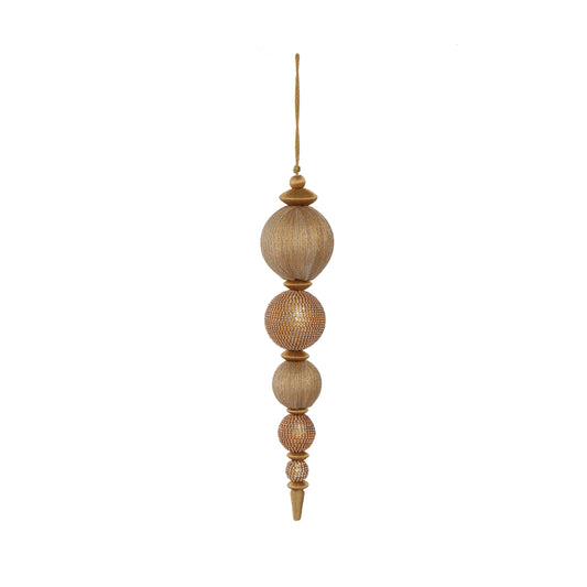 Multiple Stacked Gold Spheres Drop Ornament