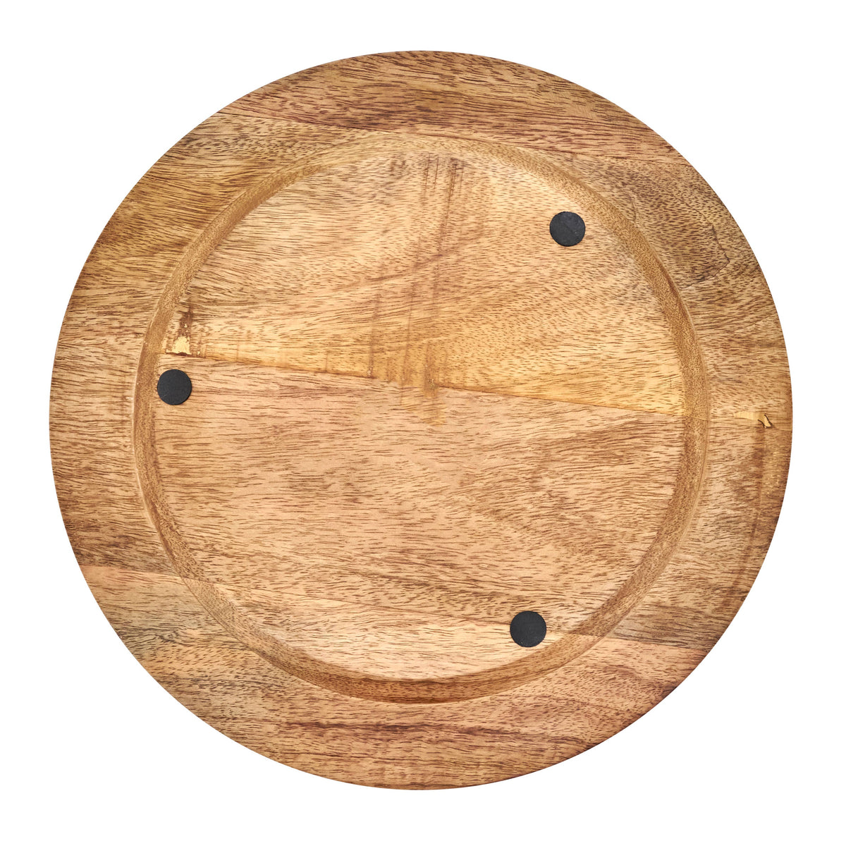 Textured Mango Wood Decorative Rustic Charger Plates: Brown / 13"