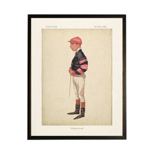 Vintage Vanity Fair Jockey Illustration H: Black With Bead 1300-905 U / 12" X 16"